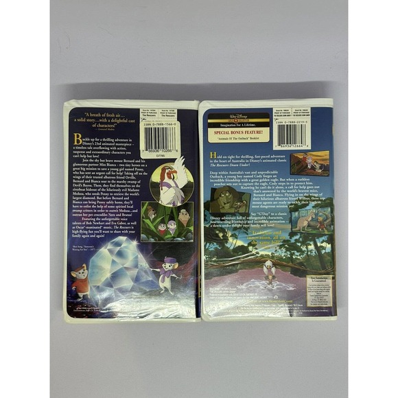 Disney's "The Rescuers" & "The Rescuers Down Under - Gold Collection" - VHS Lot - Picture 3 of 4